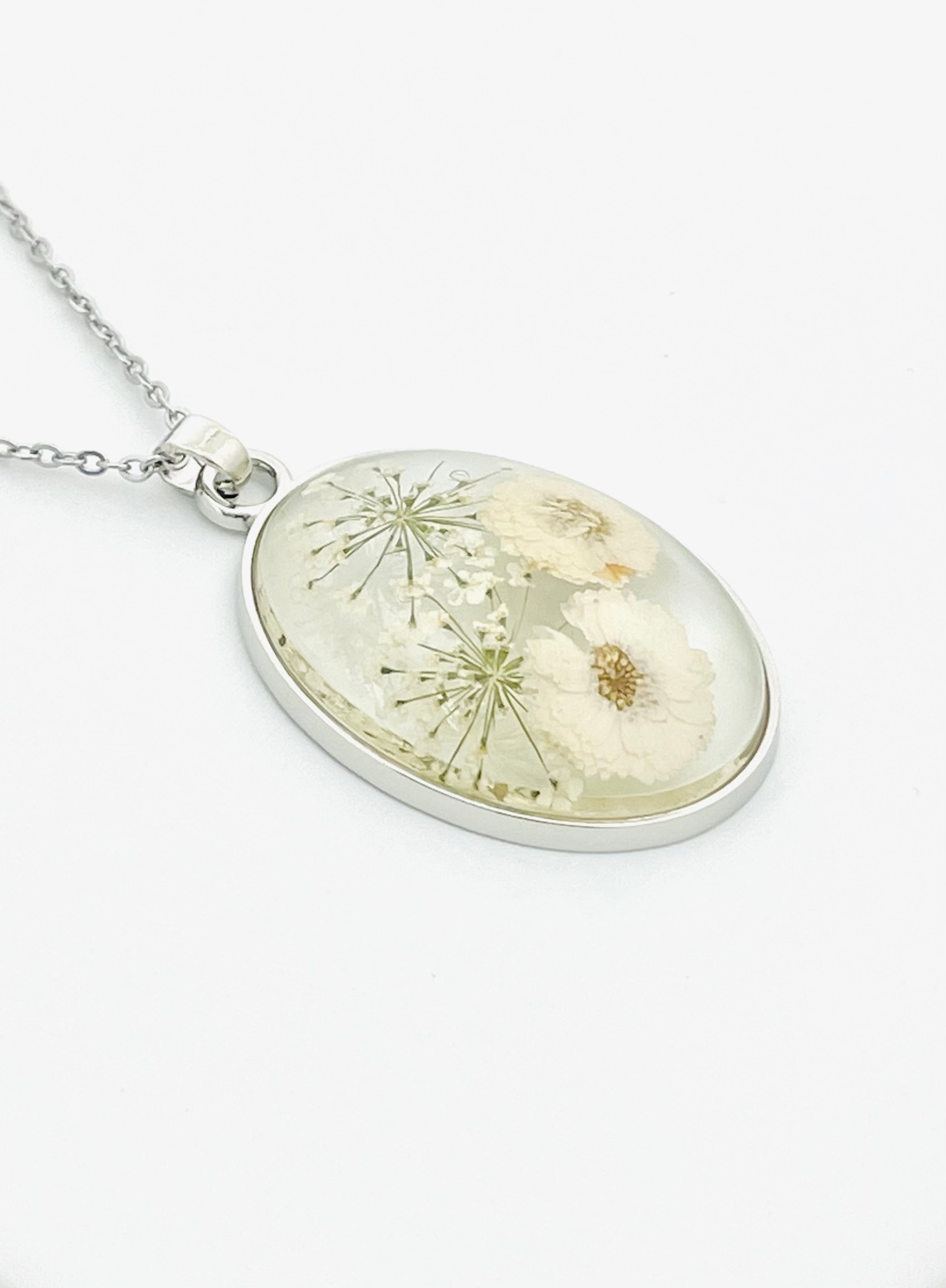 Real Dried Pressed Flower Necklace