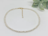 Tiny Pearl Necklace - Freshwater Pearl Necklace - Dainty Necklace