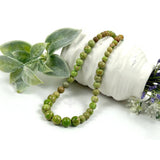 Light Green Jasper Necklace - Gemstone Stone Necklace