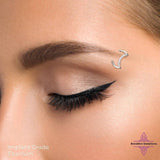G23 Titanium Eyebrow Piercing -Paved CZ Moon Eyebrow Piercing Jewelry