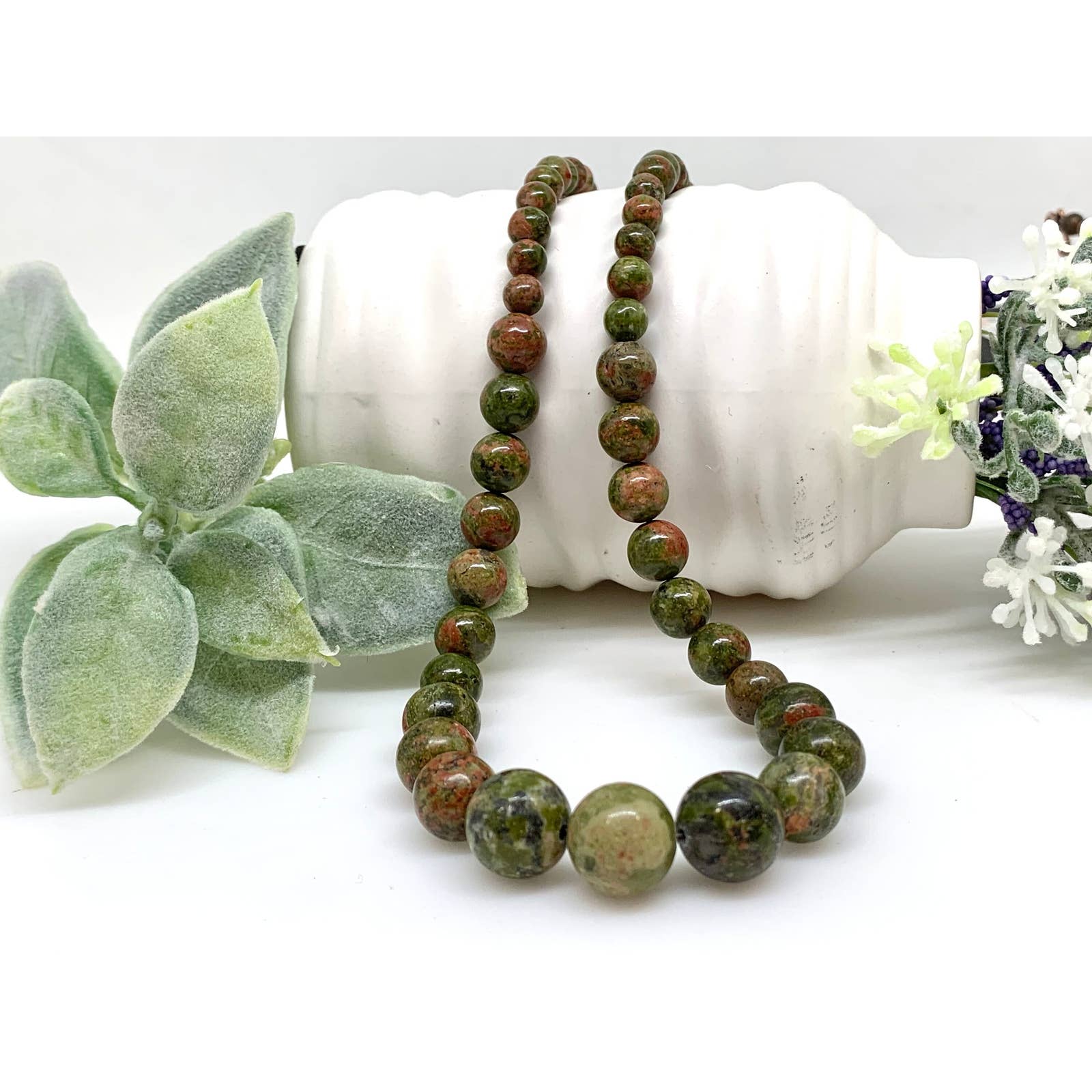 Unakite Necklace - Natural Stones Jewelry