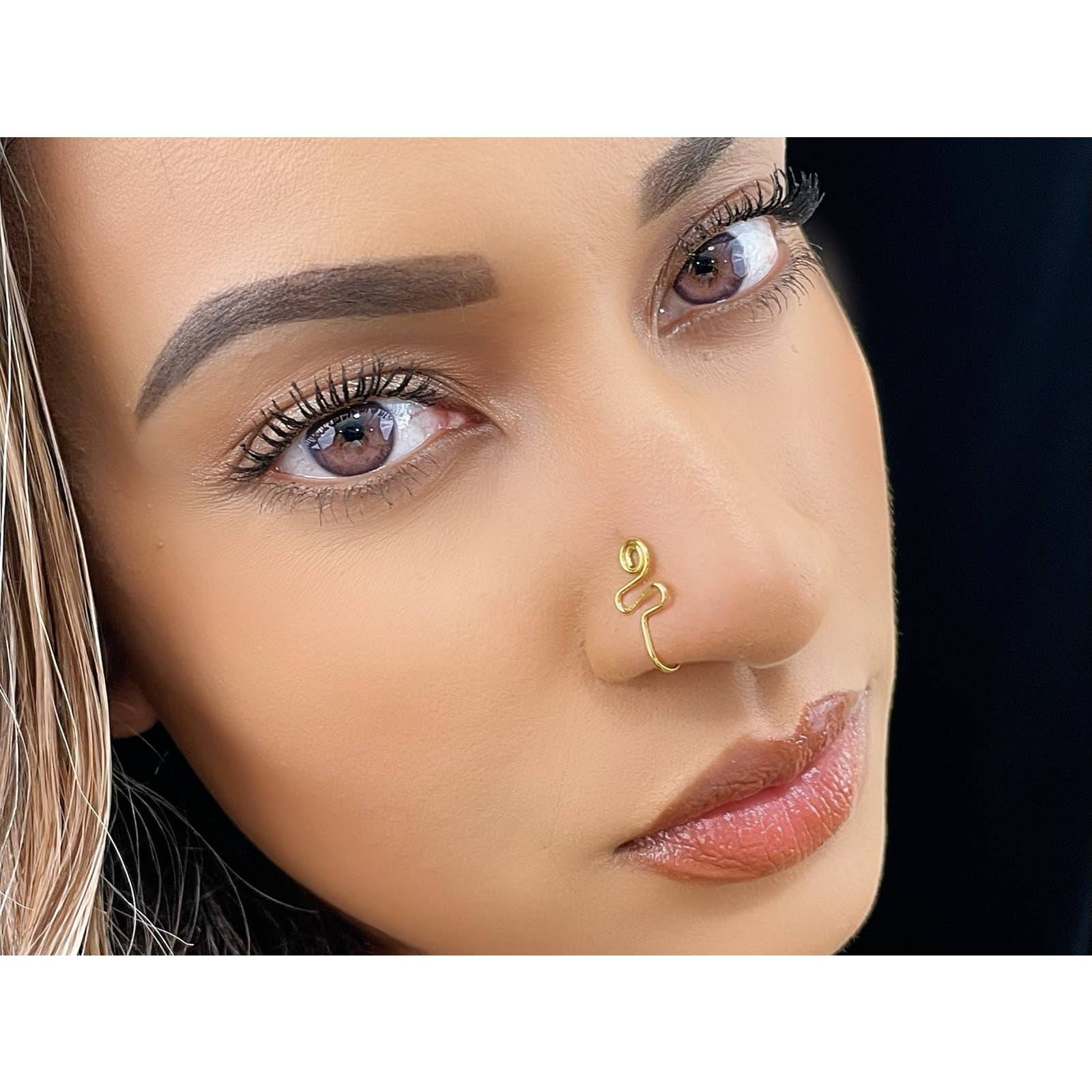 Fashion Punk Alloy Gold Silver Color Sexy Tassel Chain Earrings Nose Clip  For Women Party Piercing Body Jewelry | Fruugo NO