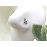 Butterfly Nose Stud with CZ Stones